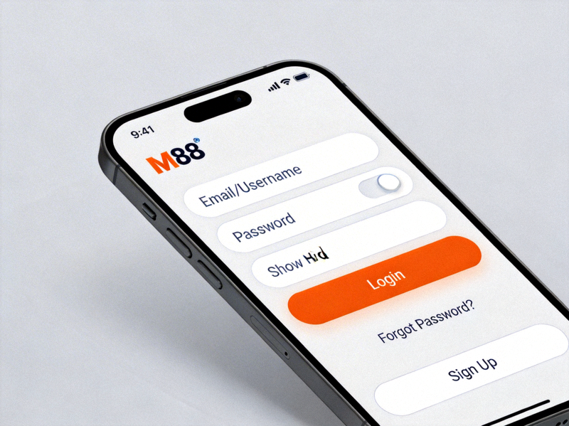 Tampilan Login M88 di Perangkat Mobile - Form login yang dioptimalkan untuk layar smartphone